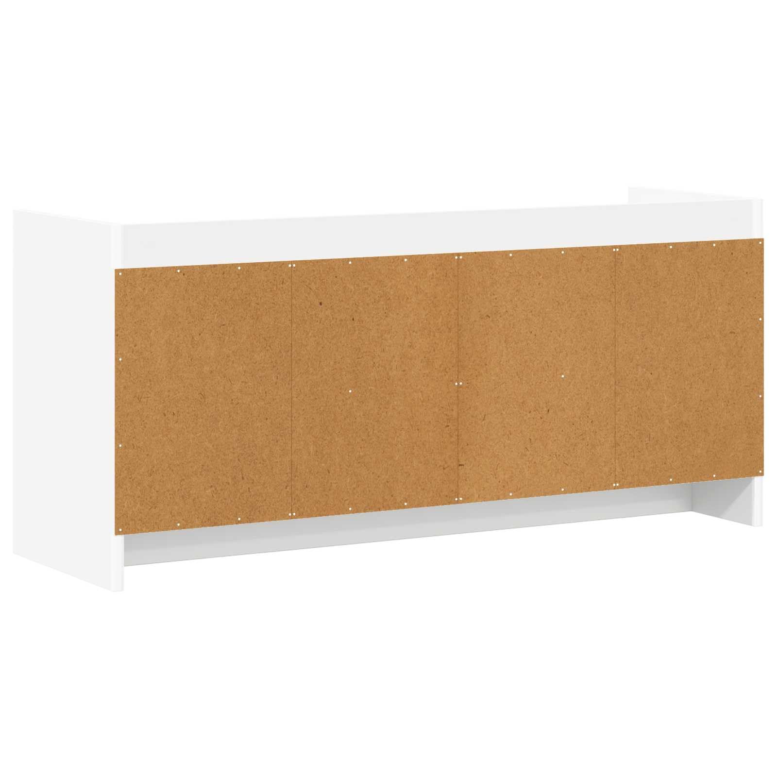 Mobile TV in legno bianco, 102 x 33 x 47 cm, con molto spazio, scaffale e cassetto per soggiorno, angolo gaming, salvaspazio, design moderno, facile da pulire, montaggio a parete possibile