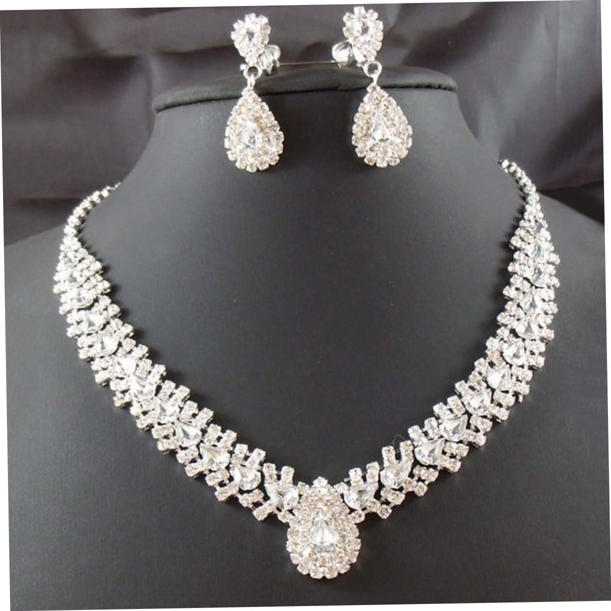 SHERCHPRY 3piezas De Joyería De Para Novia Collar y Pendientes Elegantes Para Boda y Compromiso De Pendientes Collar