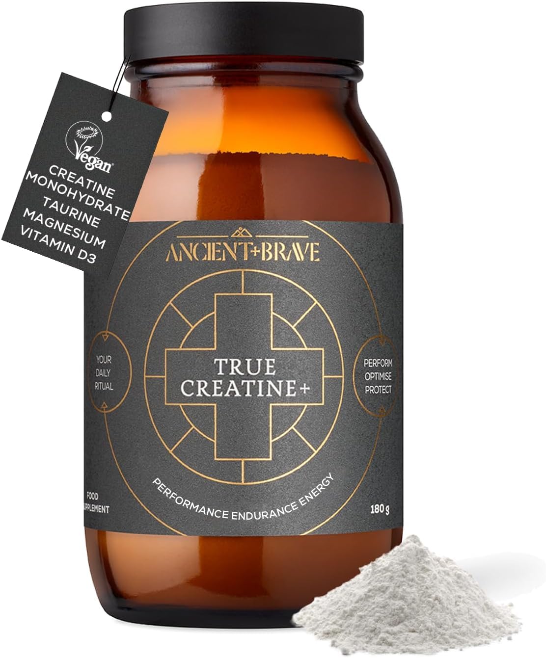 Ancient + Brave True Creatine+ | 180 g | 30 Portionen | Kreatin Monohydrat