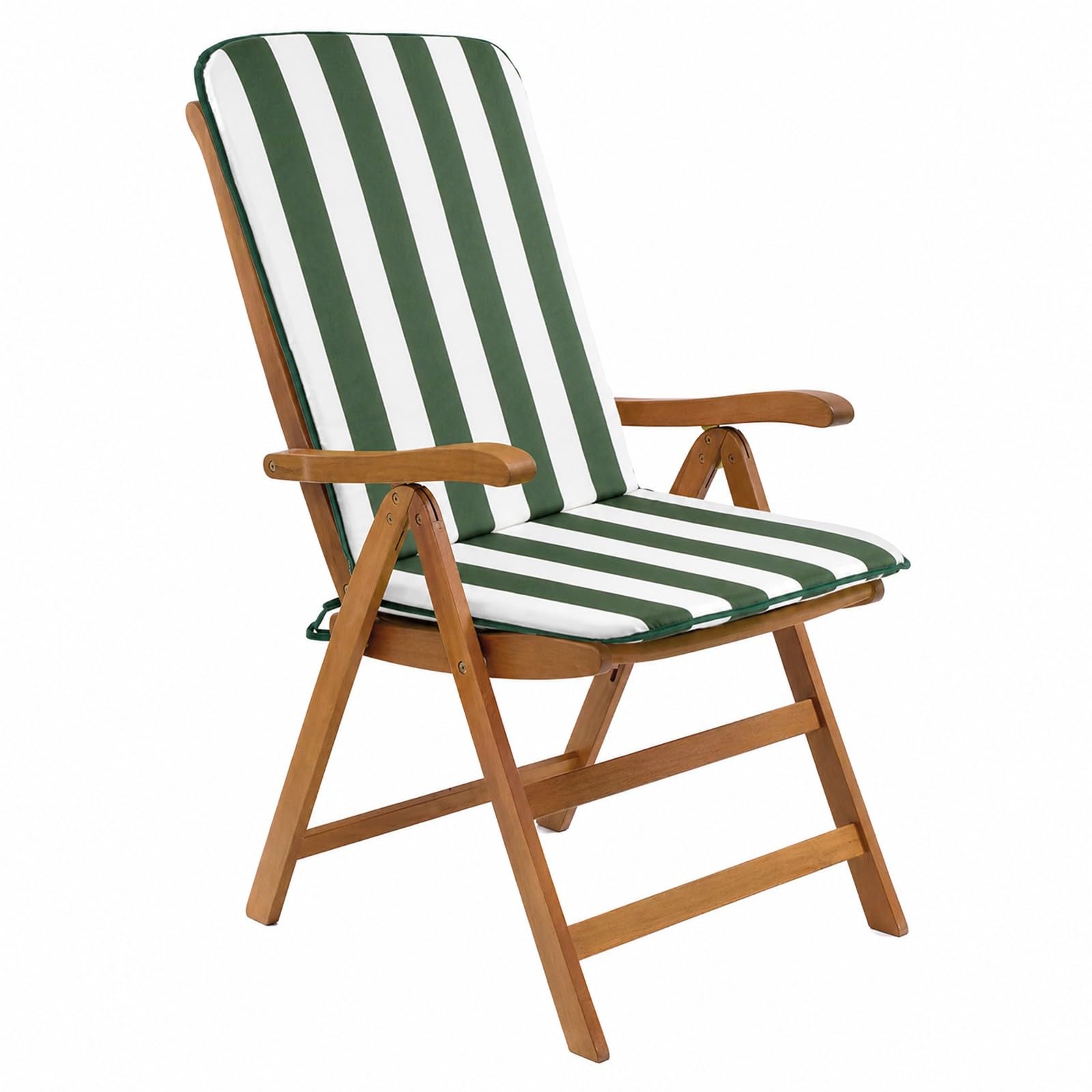 PARAMAISON Cuscino Sdraio 45x120 cm, Materassino per Sdraio Giardino e Piscina, Imbottito 3 cm, con Laccetti ed Elastico Antiscivolo, Universale per Esterno | Tortora