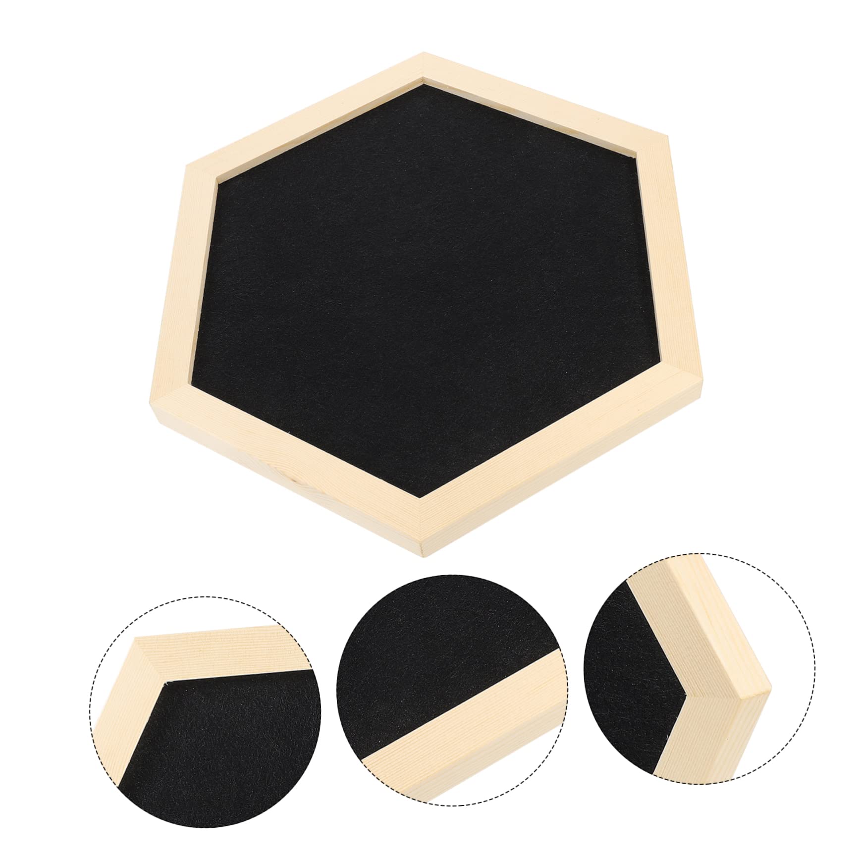 GANAZONO 1pc Hexagon Shaped Photo Display Board with Frame Notice Board for Home Decor Easy to Install Creative Geometric Wall Decoration