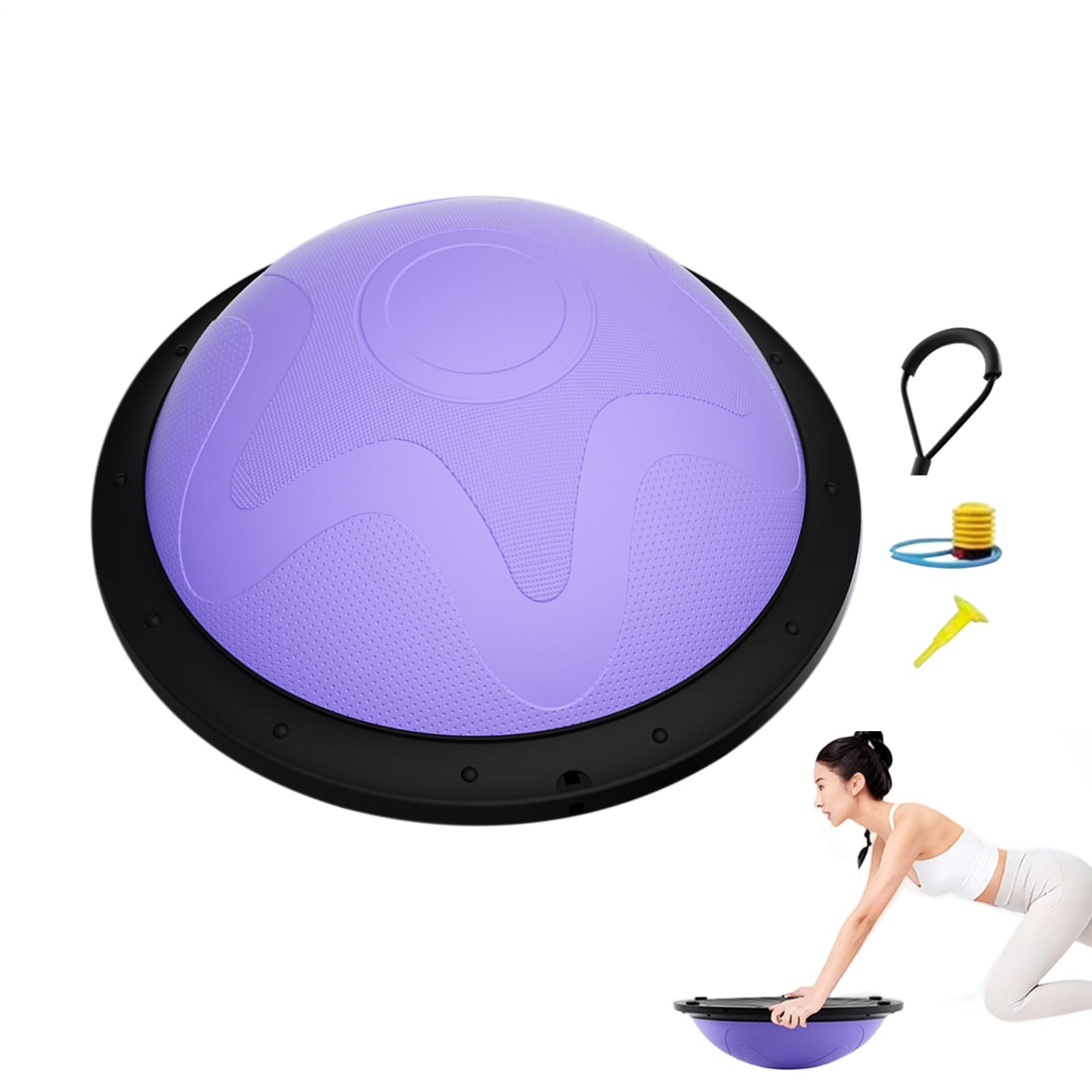 Generico Palla per Equilibrio Attrezzatura per Allenamento Half Core