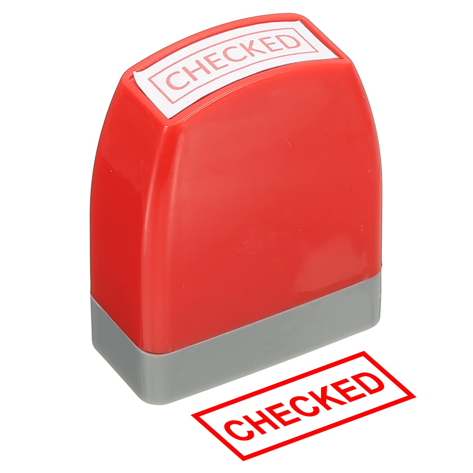 PATIKIL Checked Notice Stamp Self Inking, Red Ink Office Pre Inked Message Stamp for Business, Red — image 1