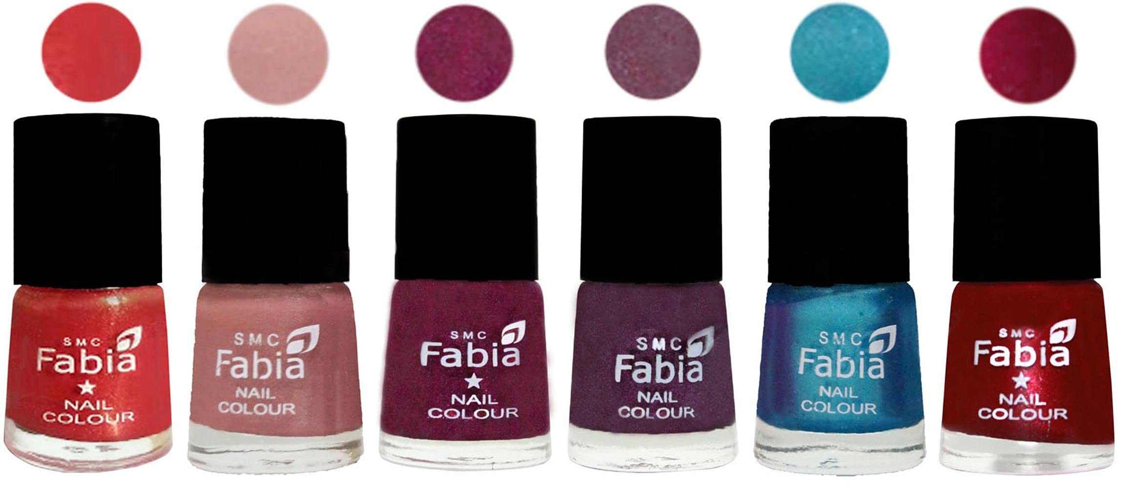 SMC Fabia Platinum Collection 6 ml each Set of 6 High Shine Long Lasting Nail Polish Colors,03955-image-45
