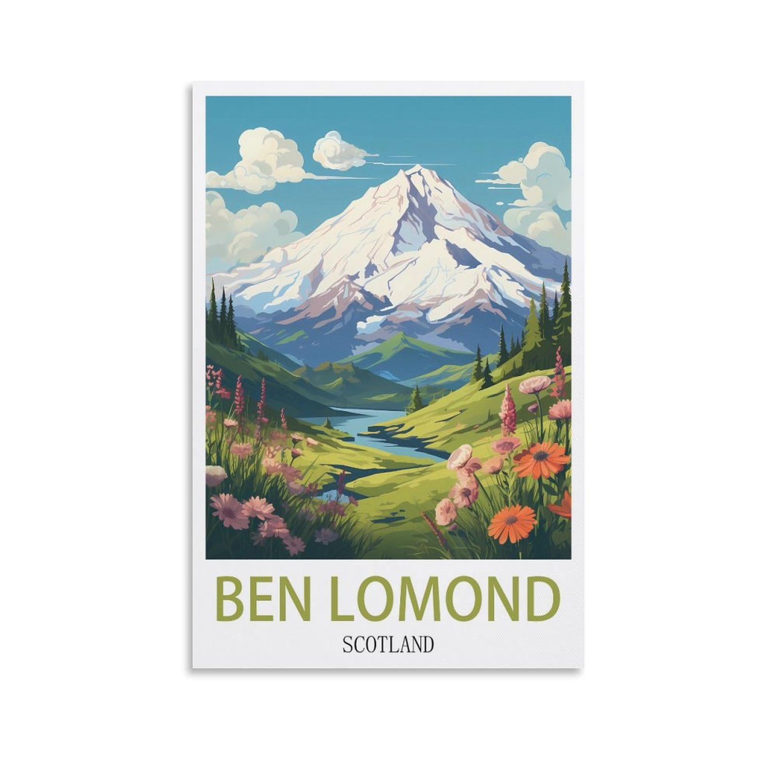 Metal Tin Sign,Ben Lomond Scotland,Vintage Bar Club Cave Home Kitchen Rustic Wall Art Decor Funny Sign 15x30cm