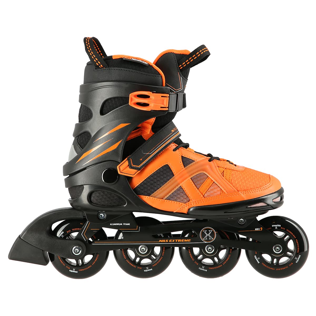 Nils Extreme Inliner Ora Inliner, Farbe:Schwarz-orange, Größe:45