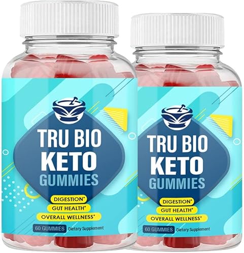 nutradash Gomitas TruBio Keto 2 unidades - Gomitas Tru Bio Keto ACV - Gomitas Tru Bio 120 gomitas - Suministro de 2 meses