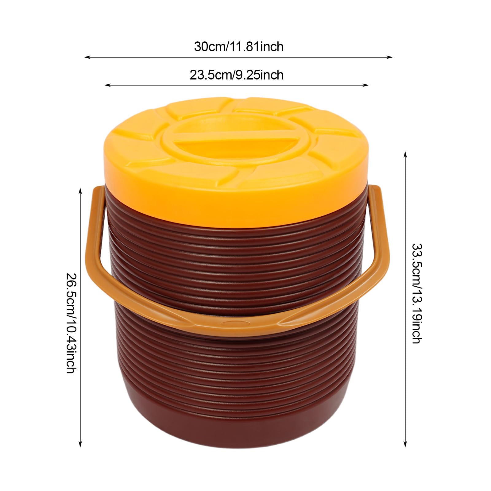 Edelstahl Thermobehälter 11L mit Zapfhahn, Deckel & Tragegriff, Tragbarer Warmhalte-Getränkespender für Parties & Catering, 24h Temperaturhaltung für Kaffee, Tee & Heißgetränke