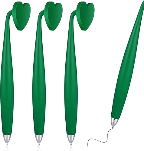 Glenmal 3 Piezas Bolígrafos Magnéticos Tinta Negra Bolígrafo Divertido Ondulante Forma de Corazón para Refrigerador y Otras Superficies Magnéticas,