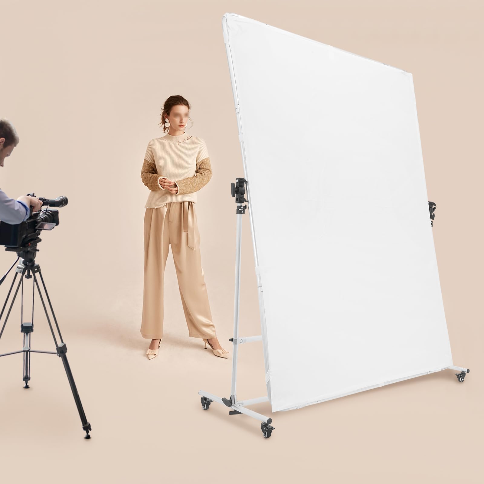 Fotografia studyjna dyfuzor światła z aluminiową ramą i stojakiem, reflektor panelowy do nagrywania wideo