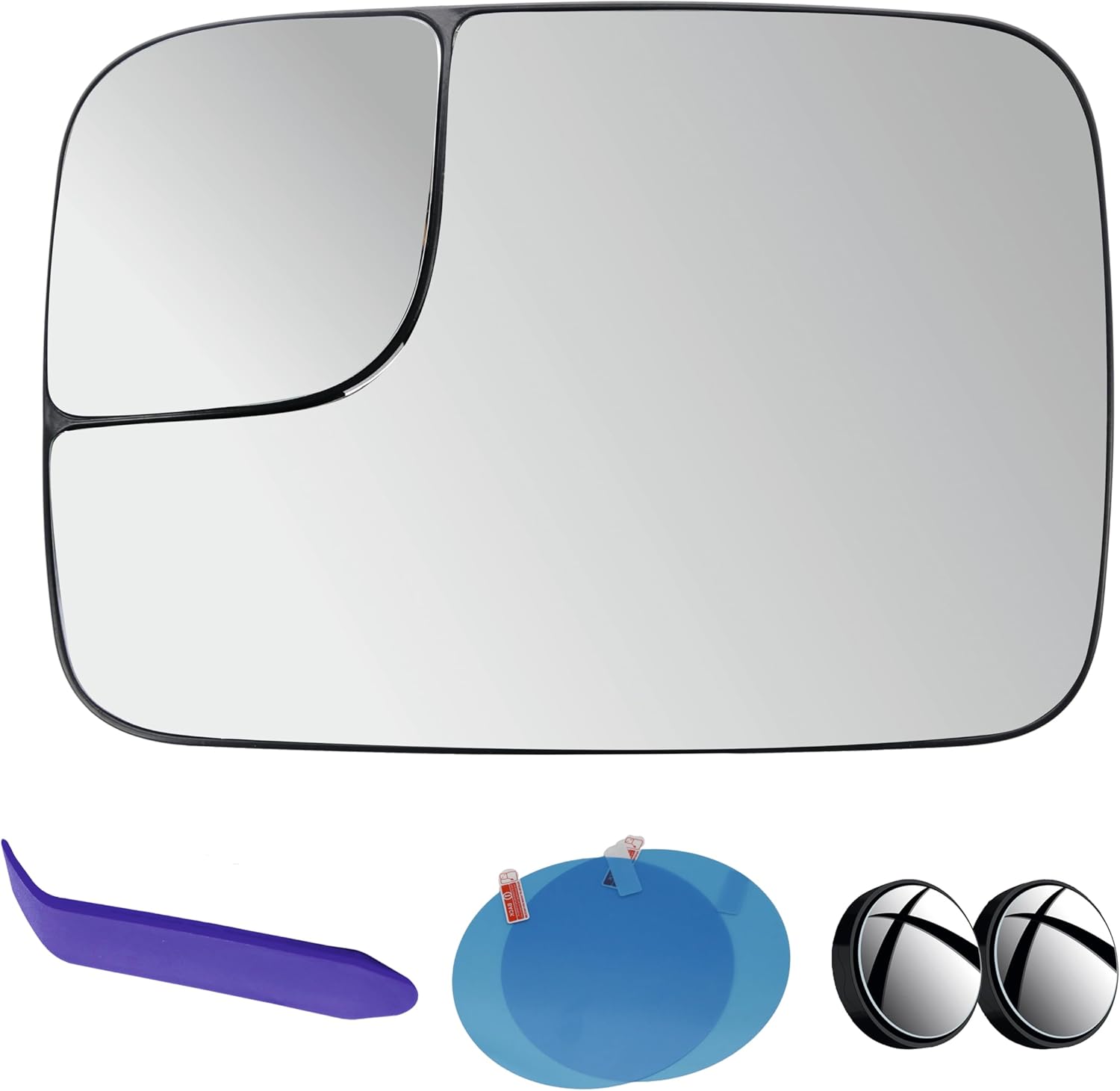 EAP Driver Side Mirror Glass Compatible with RAM 1500 2005-2008, RAM 2500 2005-2009, RAM 3500 2005-2010, Heated 5161009AA 5161011AA 5191035AA