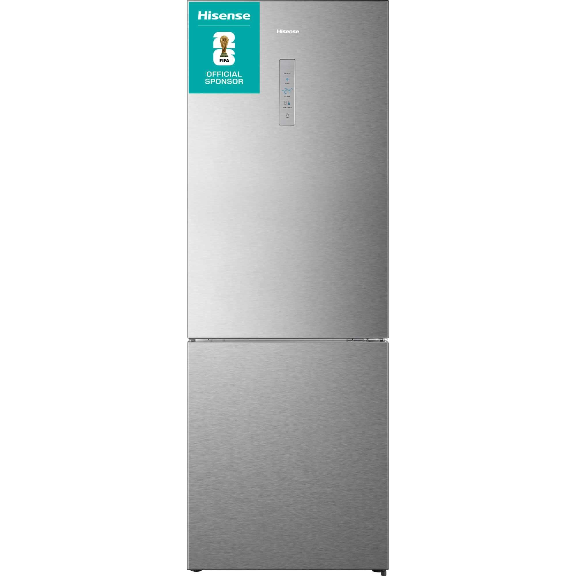Hisense RB645N4BIE lodówko-zamrażarka Wolnostojący 495 l E Stal nierdzewna