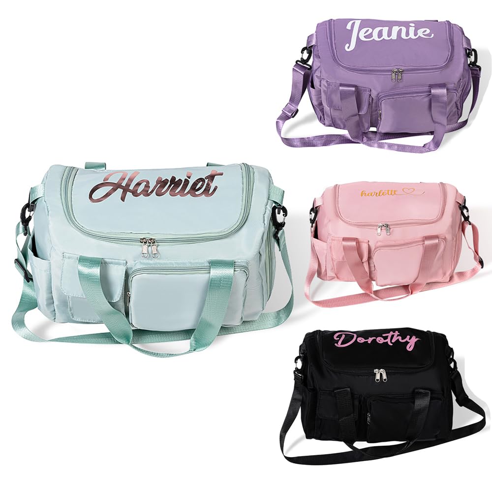 BYFDIY Custom Carry On Duffle Bag For Travel Personalized Name Weekender Bags For Women Overnight Hospital Bag For Women Labor Delivery Birthday Back