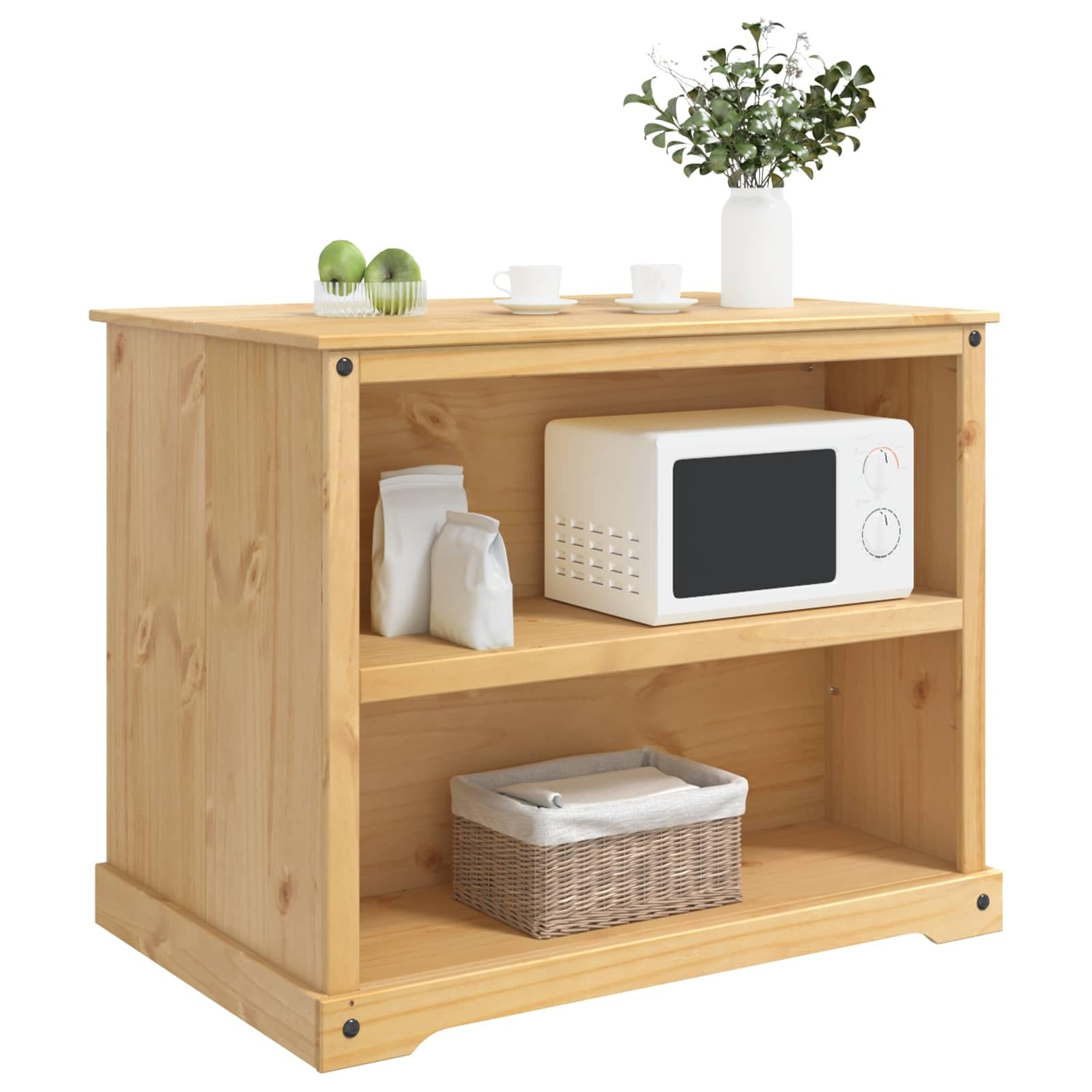 Juego de Isla de Cocina 2 uds. Cera de Miel 112 x 77 x 91,5 cm, Islas de Cocina, 41.36 kg-3425380