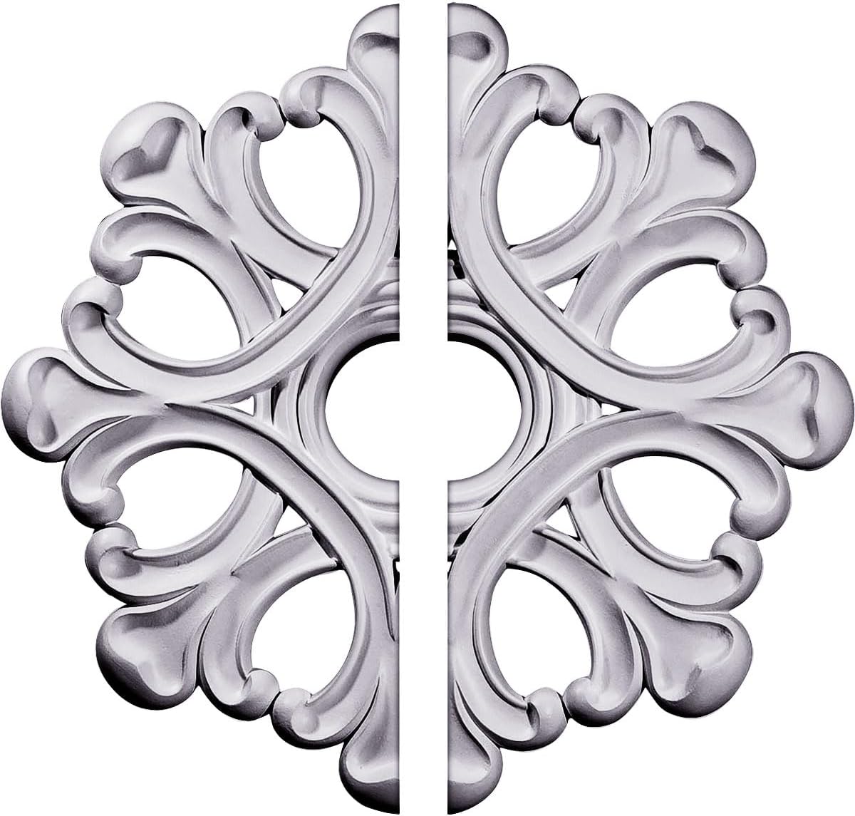 Ekena Millwork CM20AN2 20 7/8"OD x 3 5/8"ID x 1"P Angel Ceiling Medallion, Fits Canopies up to 4-3/8", 2 Piece
