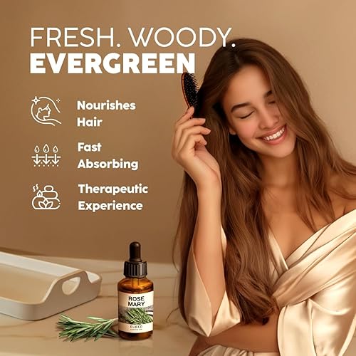 Miniatura 6 de Aceite de romero para cabello y aceite de madera de cedro para el cabello, juego de aceites esenciales 100% naturales de grado aromaterapia, 2 x 4