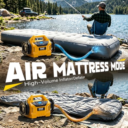 Image of 3X Faster 160PSI Cordless Air Compressor Compatible with DeWalt 20V Battery
