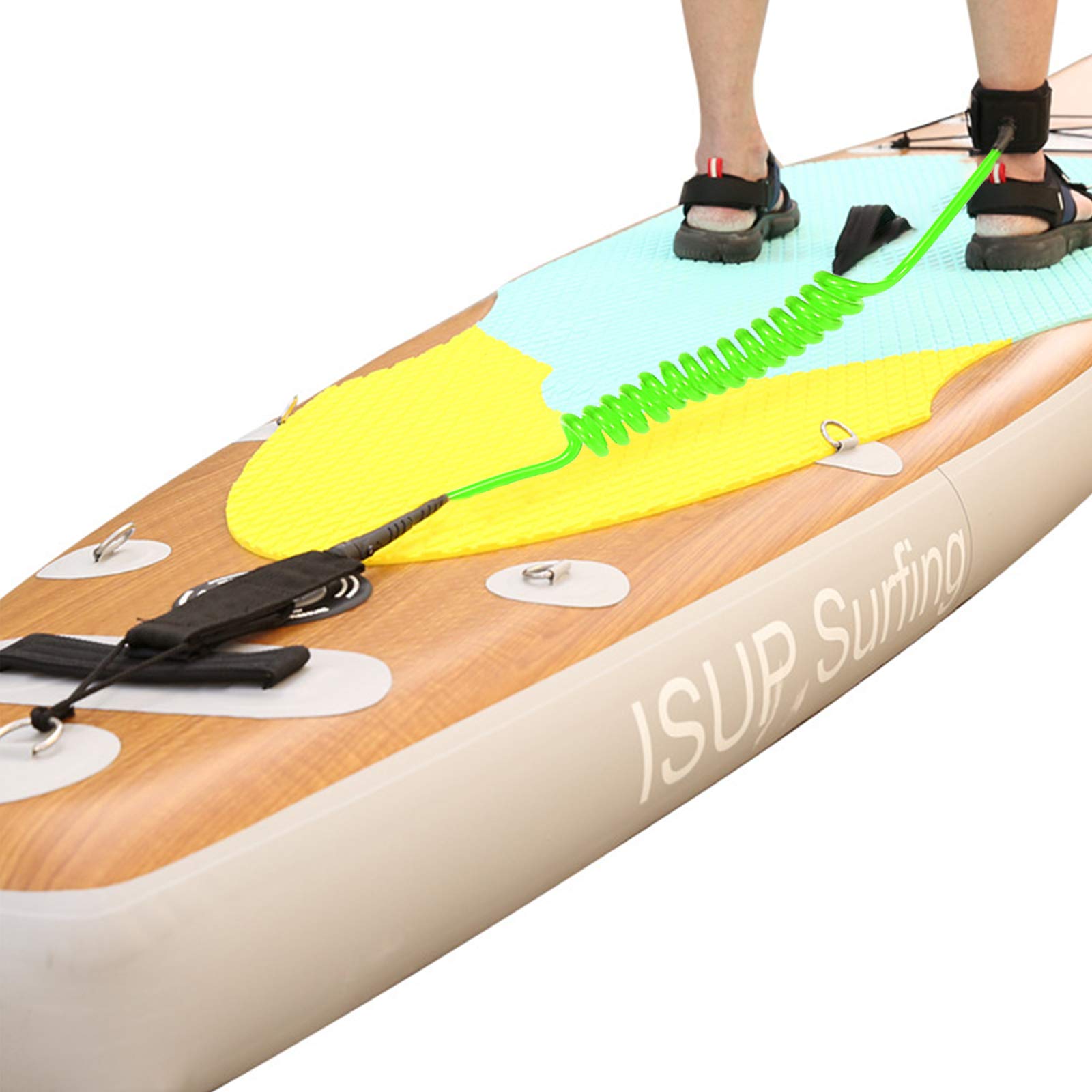 Stand Up Paddle Board Coiled Spring Leg Foot Rope Surfing Leash