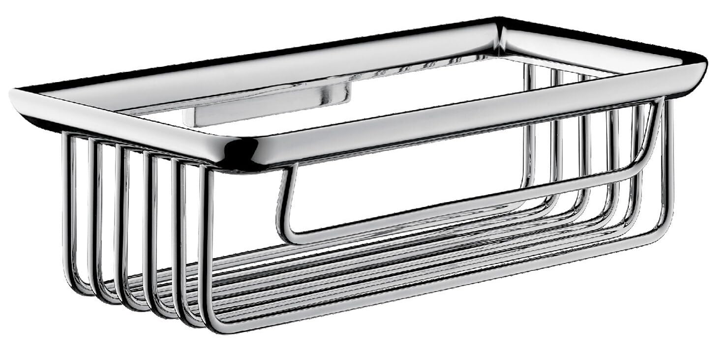 Emco Schwammkorb System 2 (chrom, Korb für Schwämme, verdeckte Wandbefestigung, für Dusche oder Badewanne, Maße 20x10x6 cm) 354500104, Sonstige