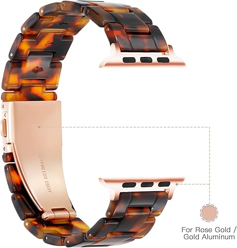 Miniatura 63 de Lightweight Resin Band For Apple Watch Series 11 10 SE 9 8 7 6 5 4 3 2 1 Ultra 3 2, Fashion Adjustable Replacement Strap for iWatch Bands 38mm 40mm