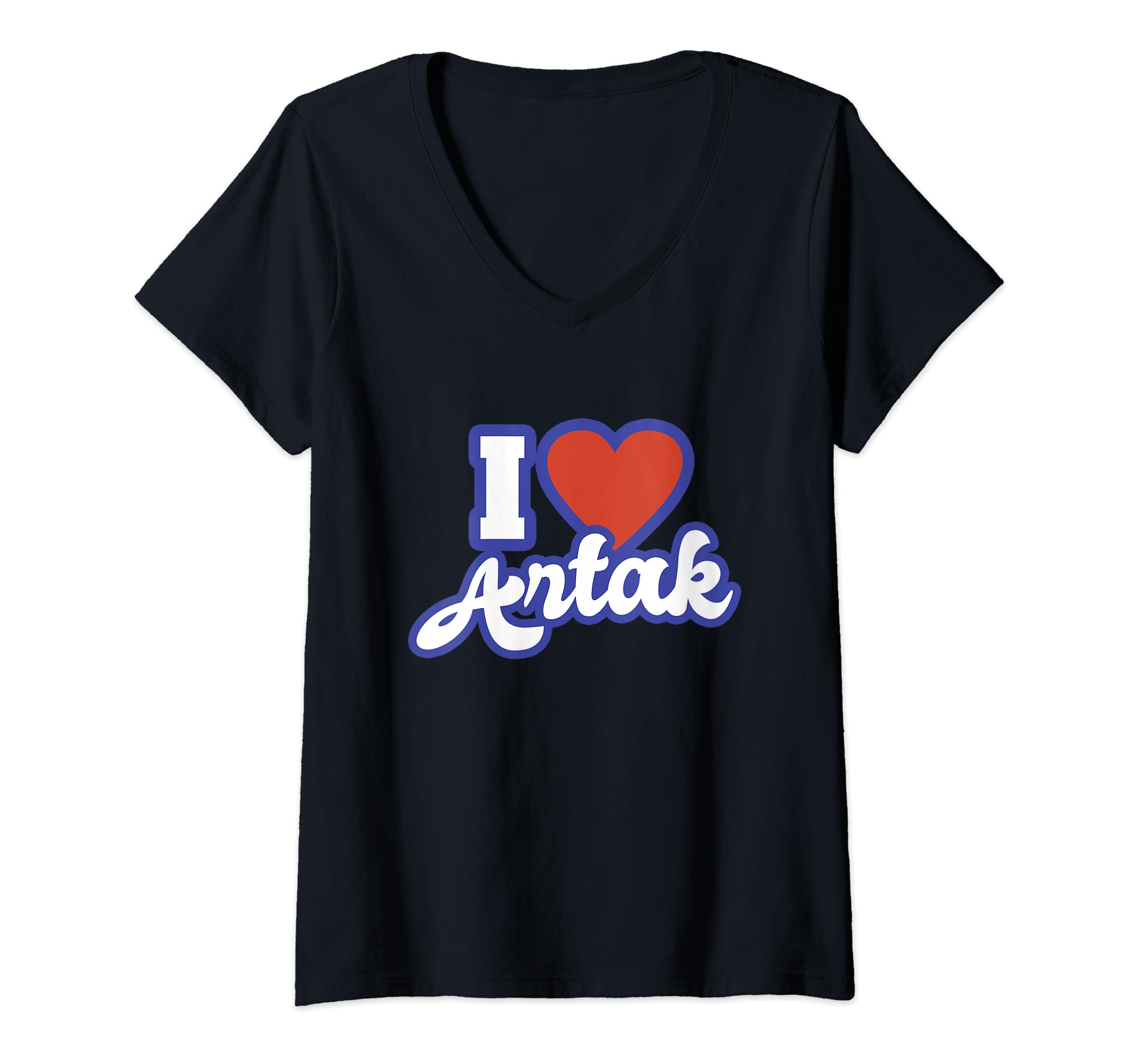 Womens I Love Artak V-Neck T-Shirt