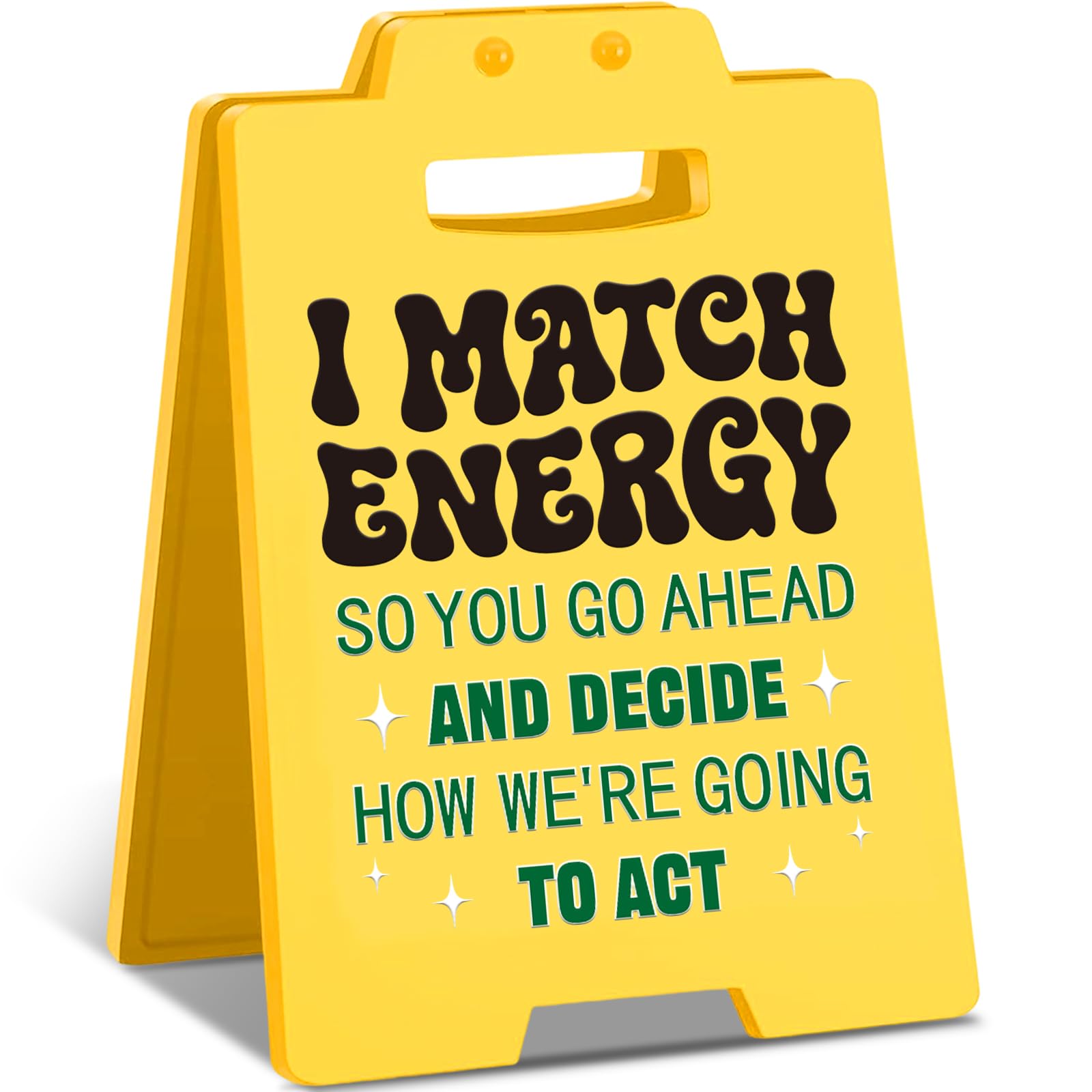 CUTHOLLOW I Match Energies Sign, Funny Desk Decor — image 1