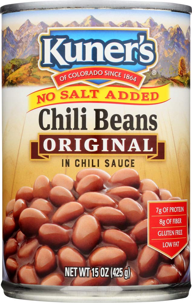 Kuners Bean Chili No Salt, 15 oz