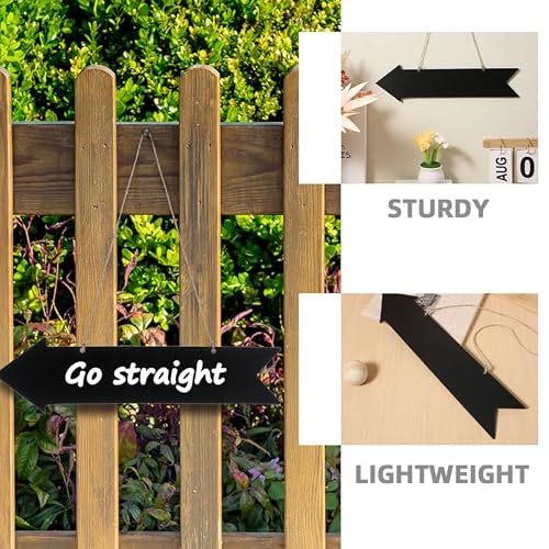 Cabilock Hängende Tafelschilder 3Er Set Holz Pfeilschilder Kreidetafeln Abwischbar Mit Seil Für Wanddekoration Party Hochzeit Küche Diy Nachrichtentafel