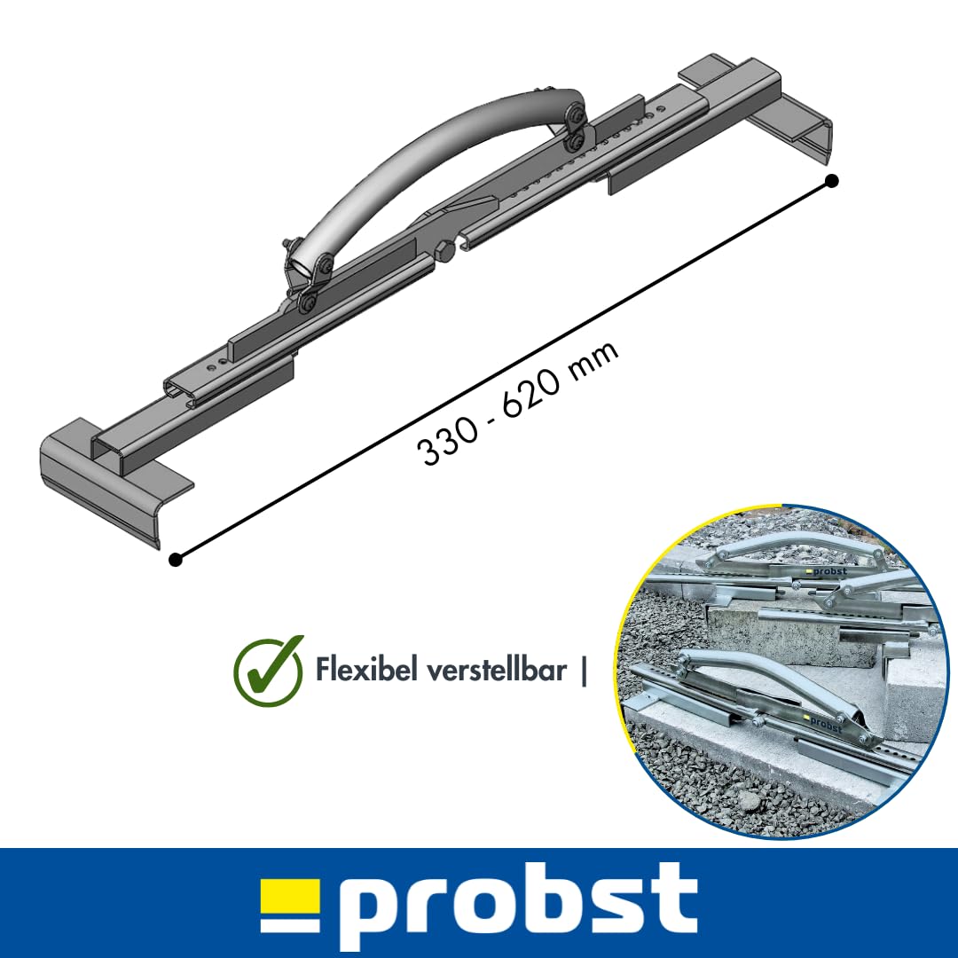 PROBST Plattenheber PPH 33/62 | Für Platten 33-62 cm | Profi-Werkzeug für fugenloses Verlegen von Gehwegplatten | Direkt loslegen