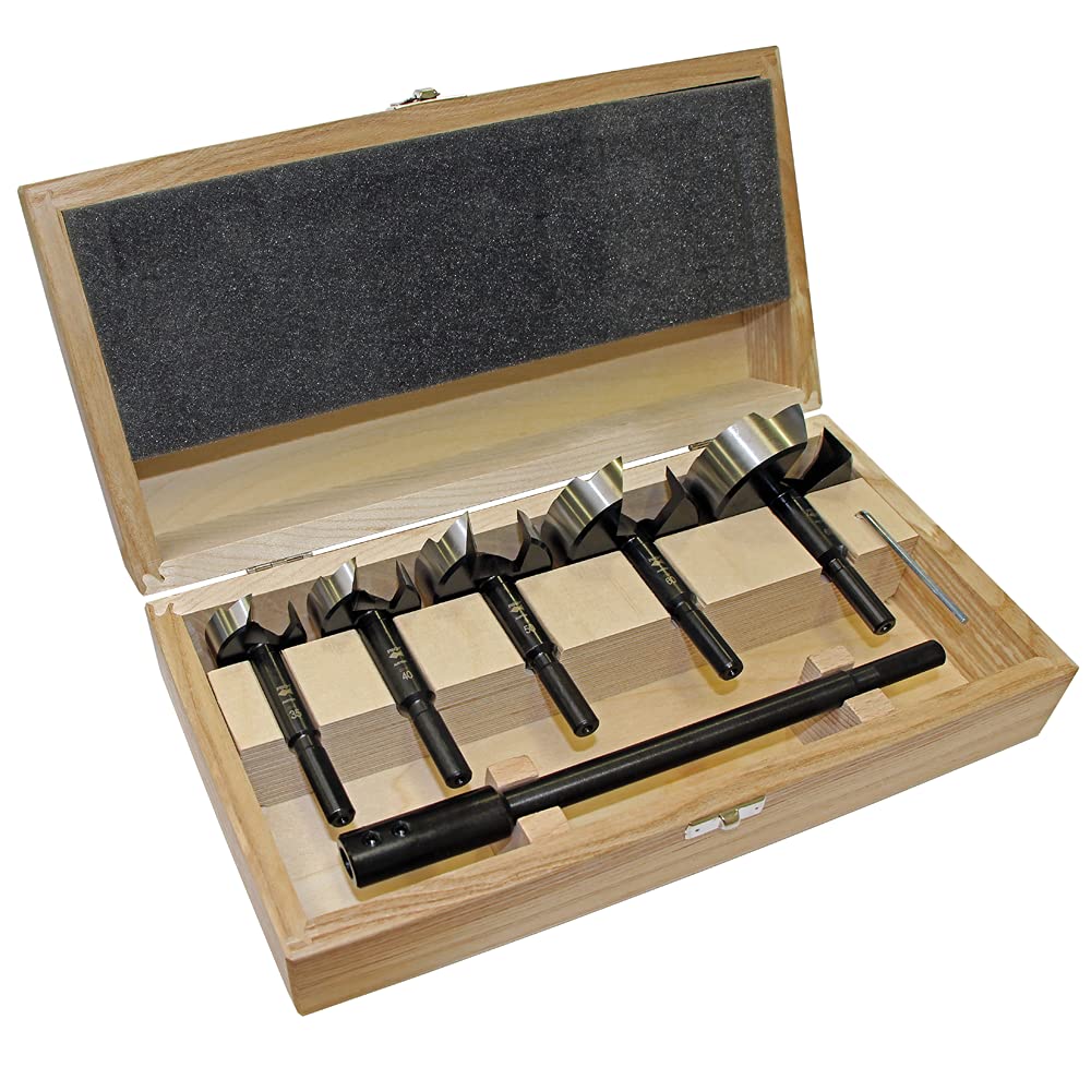 Lot De 6 Forets Forstner Black Shark Pro - Diamètres 35-40-50-60-68 Mm, Longueur 90 Mm, Pour Bois - 11