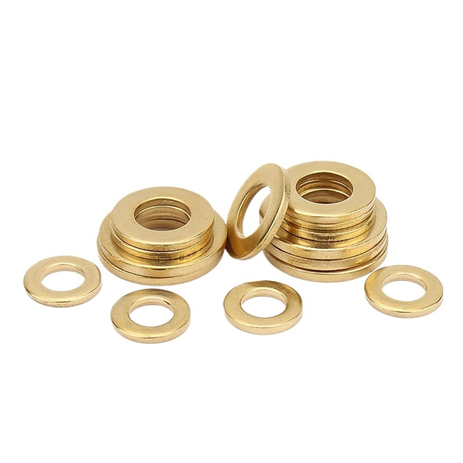 Sello de sello de bronce plano Arandela plana de metal de latón M2 a M24 de 0,4 a 4 mm, 2 a 100 piezas(M10x20x1.5mm (10pcs))