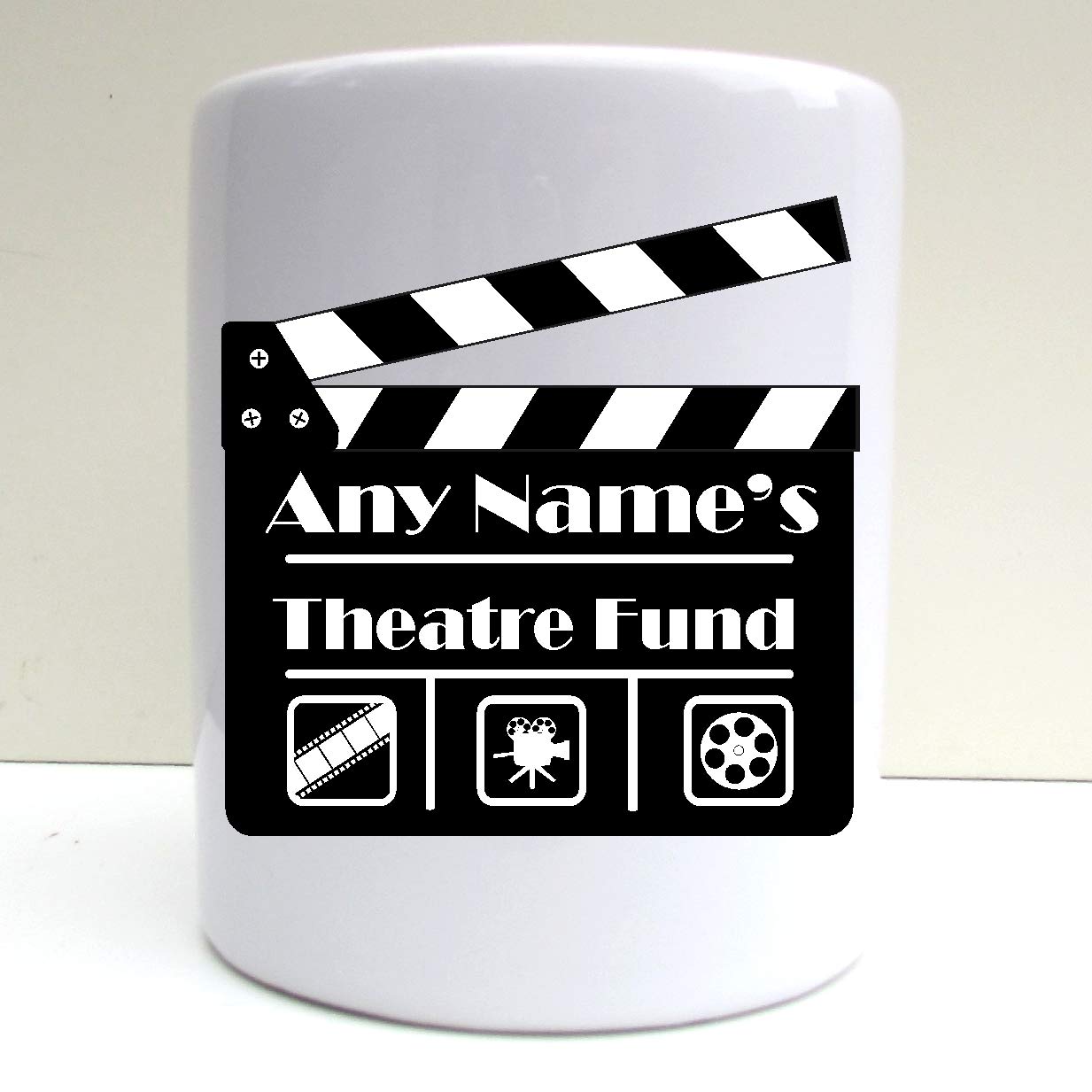 Present2future Personalised Theatre Ticket Fund Ceramic Moneybox Savings Fund
