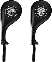 Flylin 2 Pack Taekwondo Kick Pads - Double Sided Boxing Strike Targets for TKD, Karate, MMA Training - Durable PU Leather for Kids & Adults