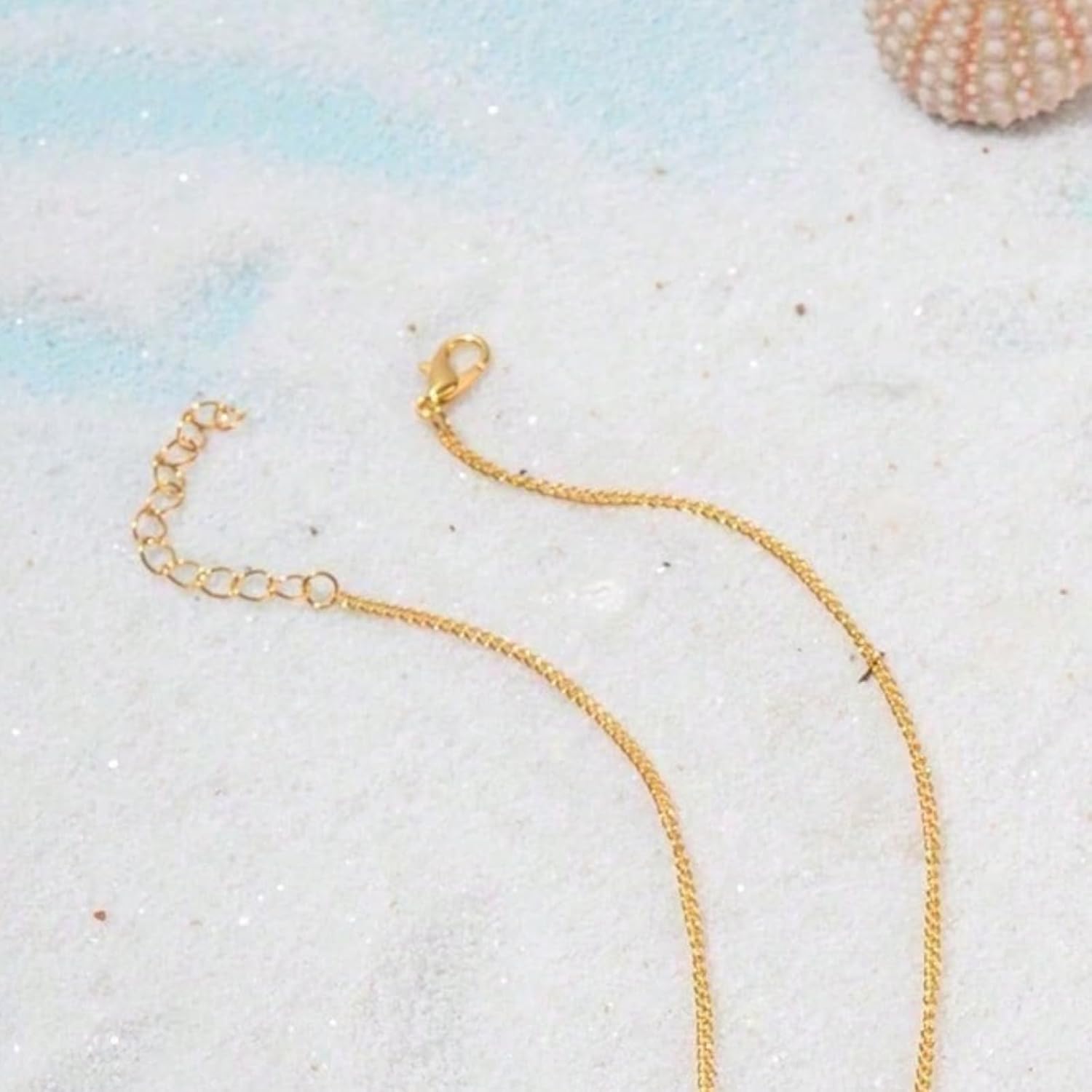 72ore Fish Necklace for Women Dainty Gold Chain Fish Pendant Stone Necklace Summer Beach Jewelry Gift Party Outfits Accessories - Image 5