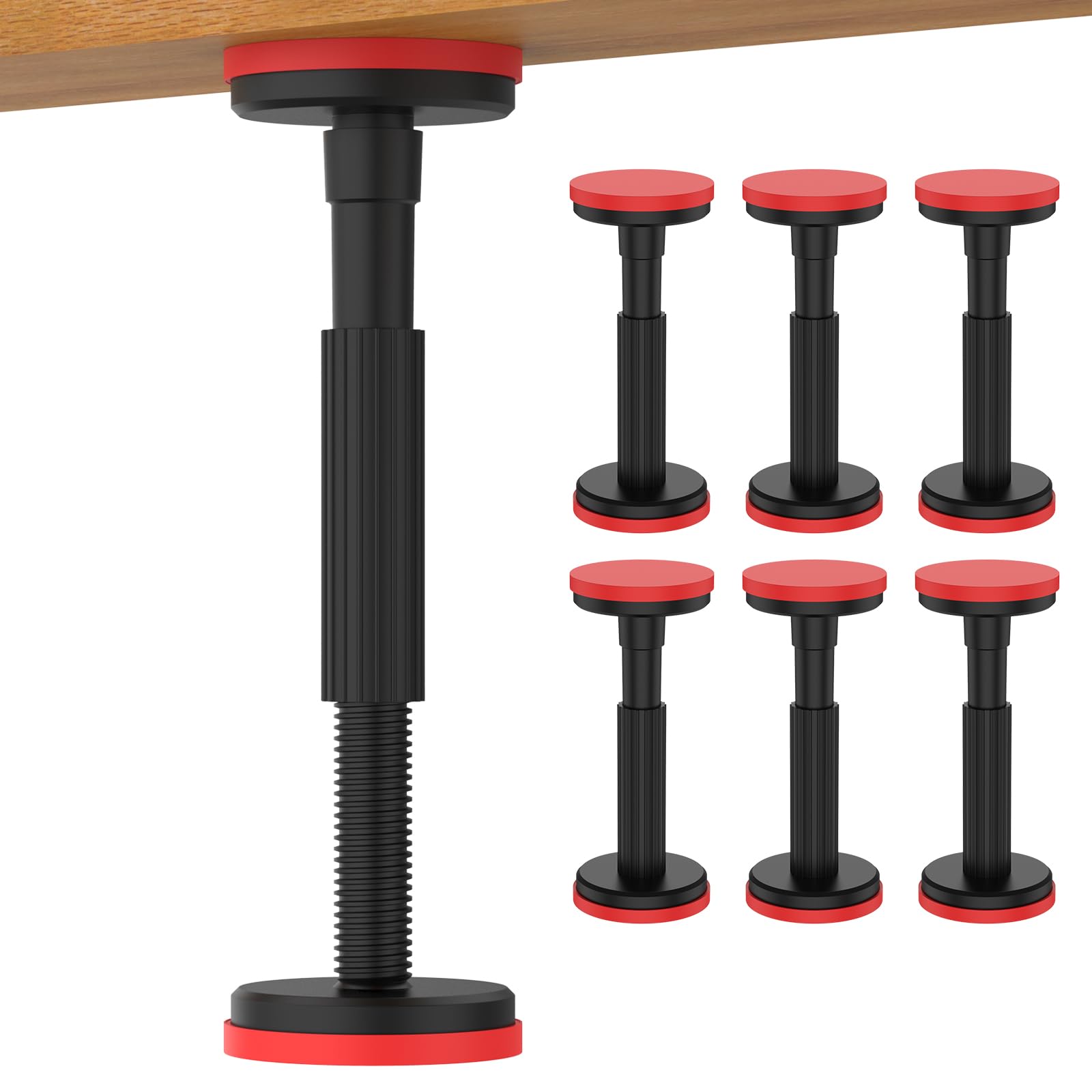 6Pcs Telescopic Support Rod 18-45cm Quick Adjustable Support Pole Extension Rod Nylon Cabinet Lifting Bracket, Supports Up to 200kg, Construction Tools for Cabinet Ceiling Door Frame Strut