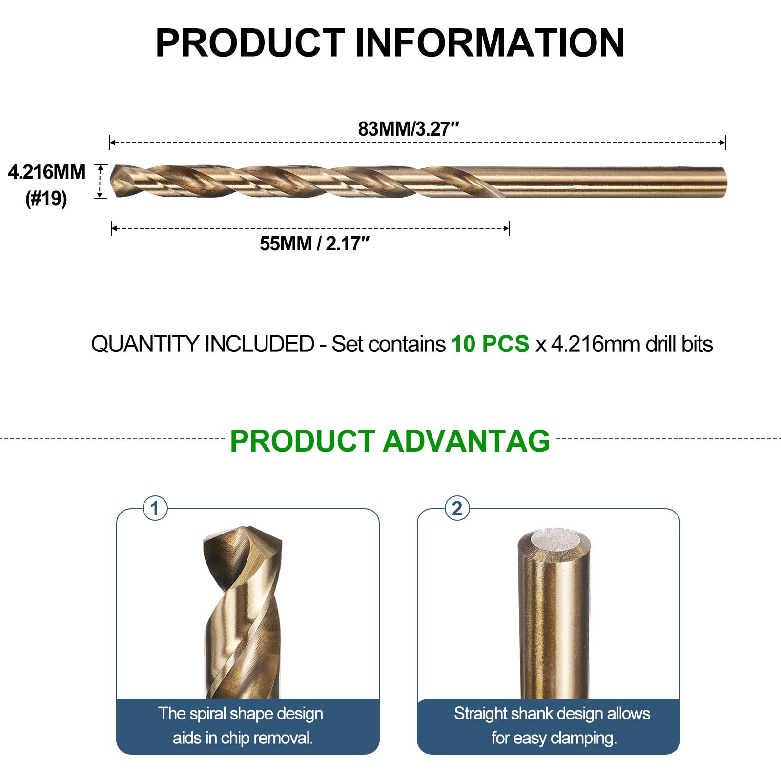 METALLIXITY 4.2mm Micro Drill Bit (#19) 10Pcs - Image 2