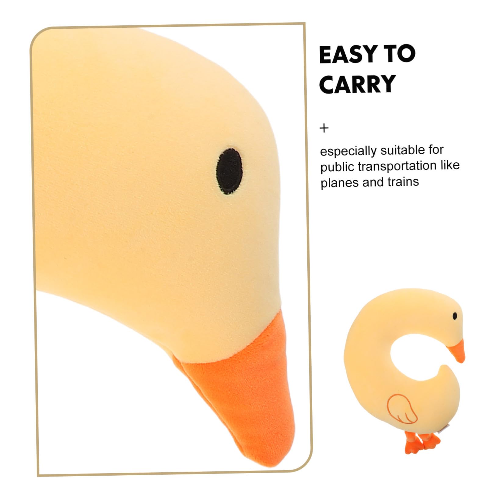 Abaodam Almohada Cervical Forma Dibujos Animados con Relleno De Partículas De Espuma para Viajes Avión Tren Oficina y Hogar Proporcionando Soporte Cuello Cabeza