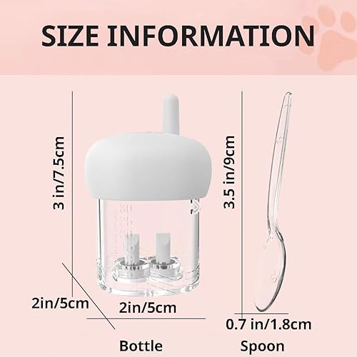 Miniatura 4 de MANON ROSA Kit de alimentación de biberones para mascotas recién nacidas, botella de leche y cuchara para animales pequeños, bebés, cachorros,