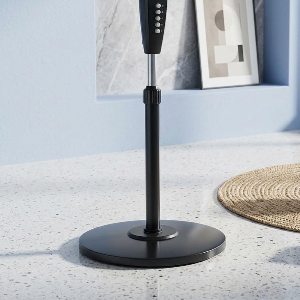 Accesorios de base de ventilador de suelo, pilares de chasis de plástico resistente para múltiples marcas para uso en el flujo de aire en la oficina en casa (negro)