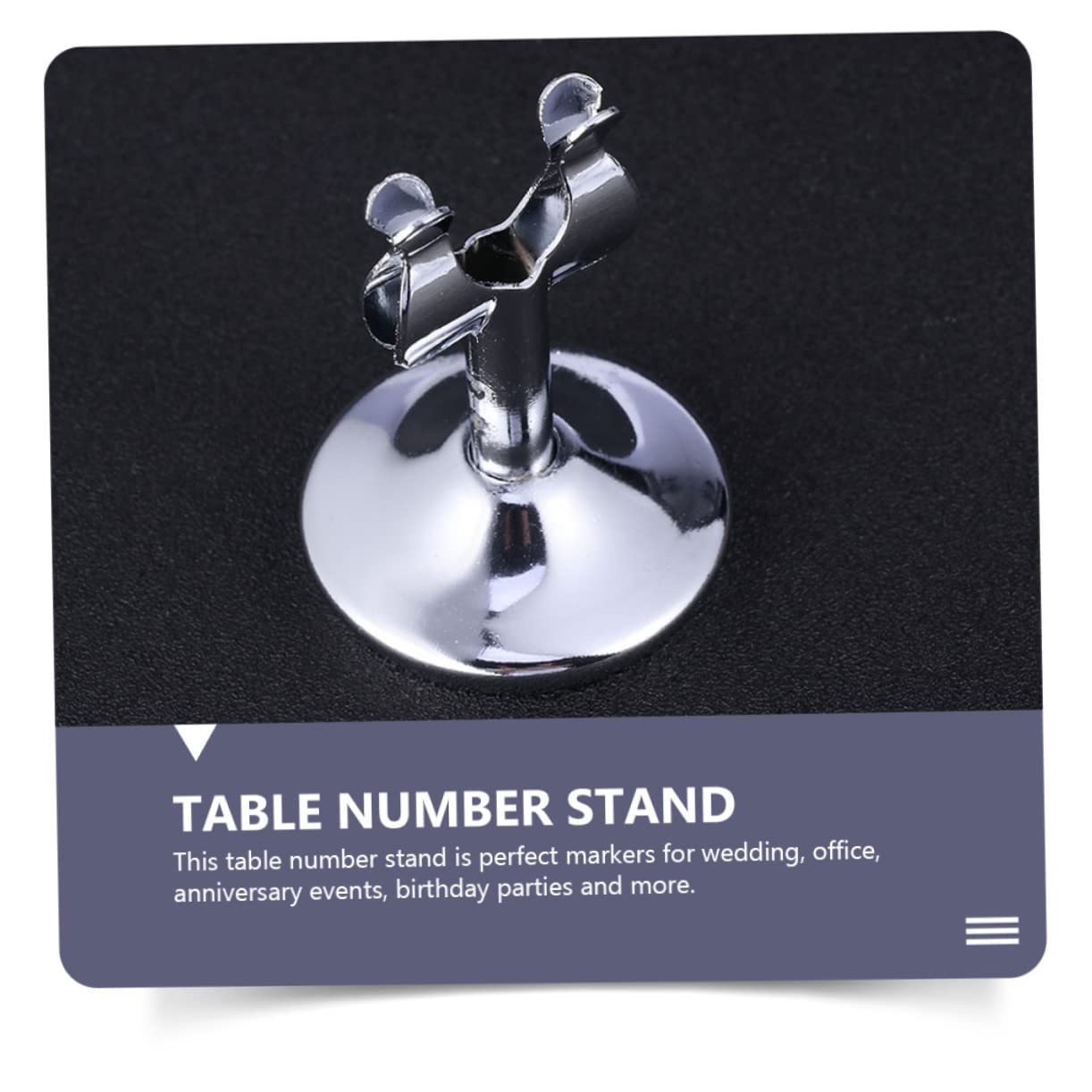 MAGICLULU 10piezas Portanúmeros De Mesa y Tarjeteros Inoxidable Elegante Resistente Multifunción Para Eventos