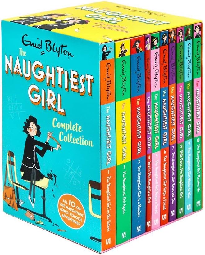 Hodder Children's Books The Enid Blyton Naughtiest Girl School Adventures 1 - 10 Collection Box Set (In The School, An, Is A Monitor, Helps A Friend, Saves The Day, Macrches On & MORE!)