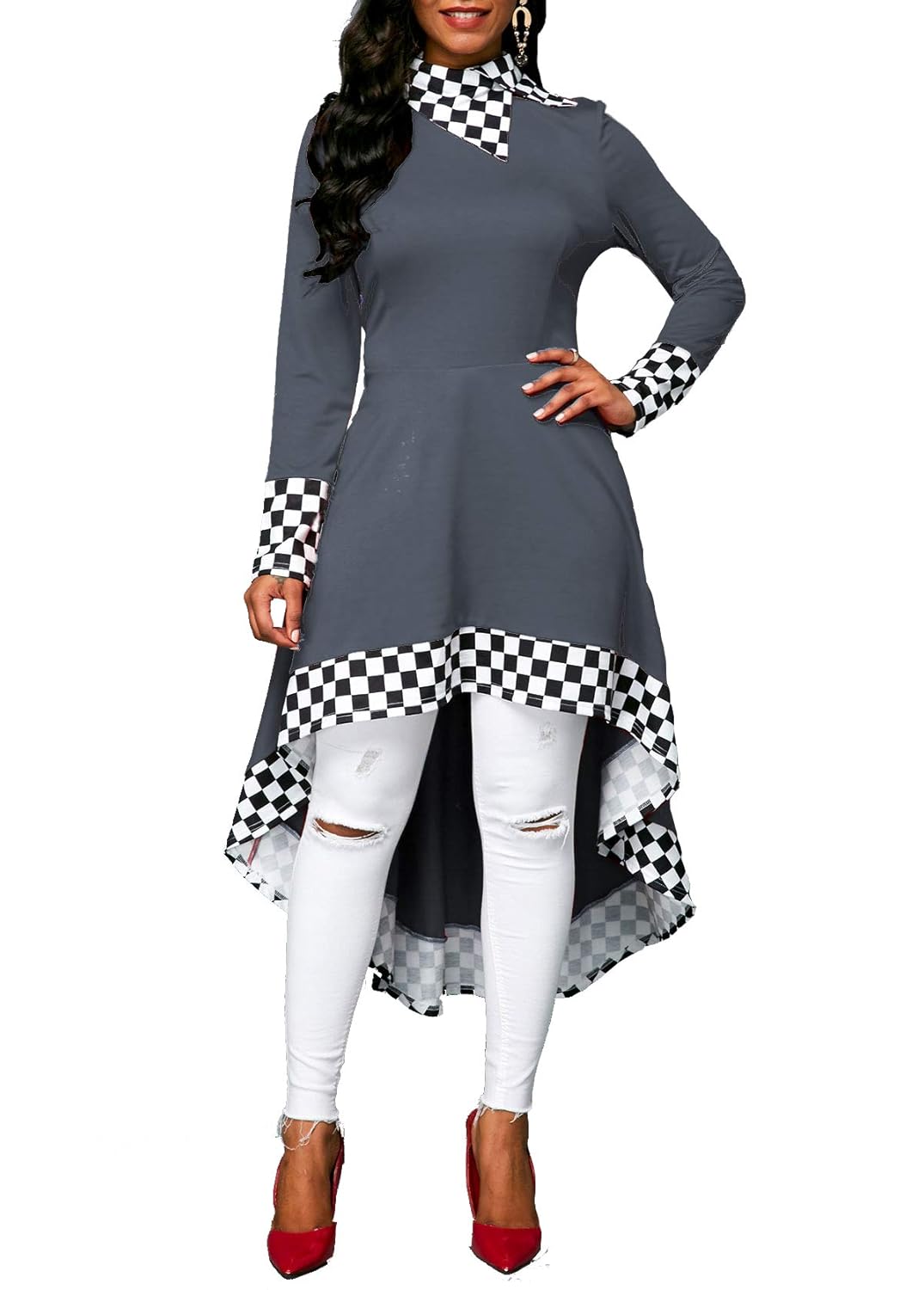 Up down kurti with jeans Clearance