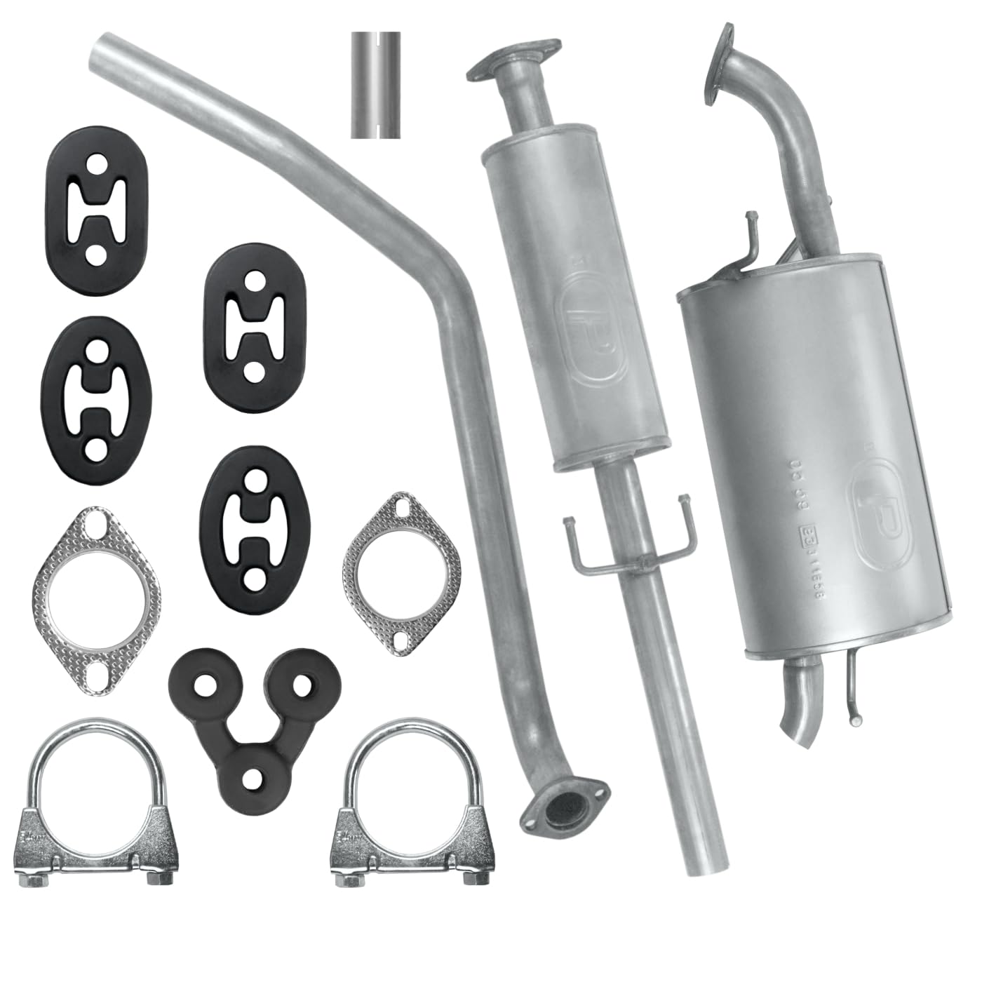POLMOstrow Auspuff für Chevrolet Kalos 1 I 2002-2008 | Mitteltopf und Endtopf, Motoren: 1.2 - 1.4, Fließheck