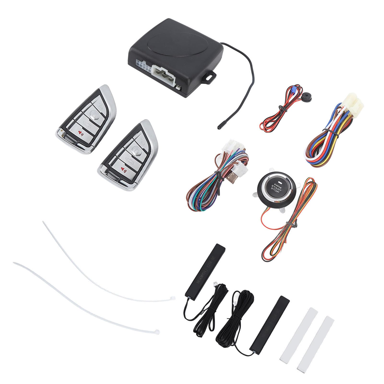de Alarma para Automóvil DC12V Control Remoto Inteligente Kit de Entrada sin Llave con un Botón de Inicio Universal para Vehículo Robo de Bluetooth Que Reduce la Probabilidad Accidental (BT)