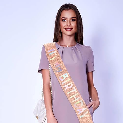 Miniatura 6 de Banda de cumpleaños  Banda It's My Birthday  Decoraciones de cumpleaños para mujeres, cumpleaños, niñas, accesorios de cumpleaños, decoraciones de