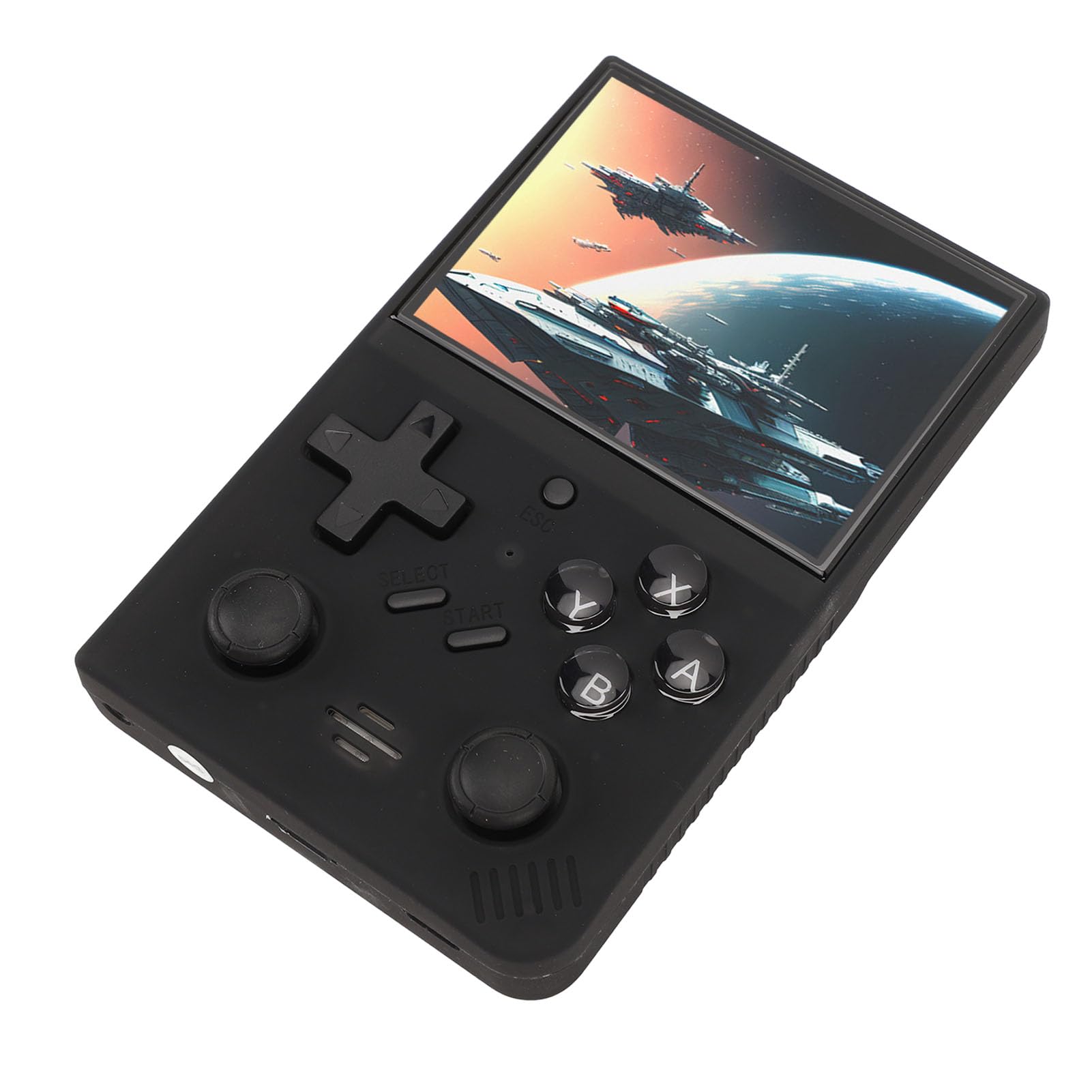 Przenośna Retro Ręczna Konsola do Gry, 640x480 3,5 Cala IPS Screen Odporna na Wideo Konsola do Gry 3000 MAh dla Wnętrza (BLACK)