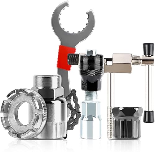 Kit de 6 herramientas de reparación de bicicletas, herramienta de extracción de piñón de bicicleta, incluye 3 en 1, llave extractora de manivela,