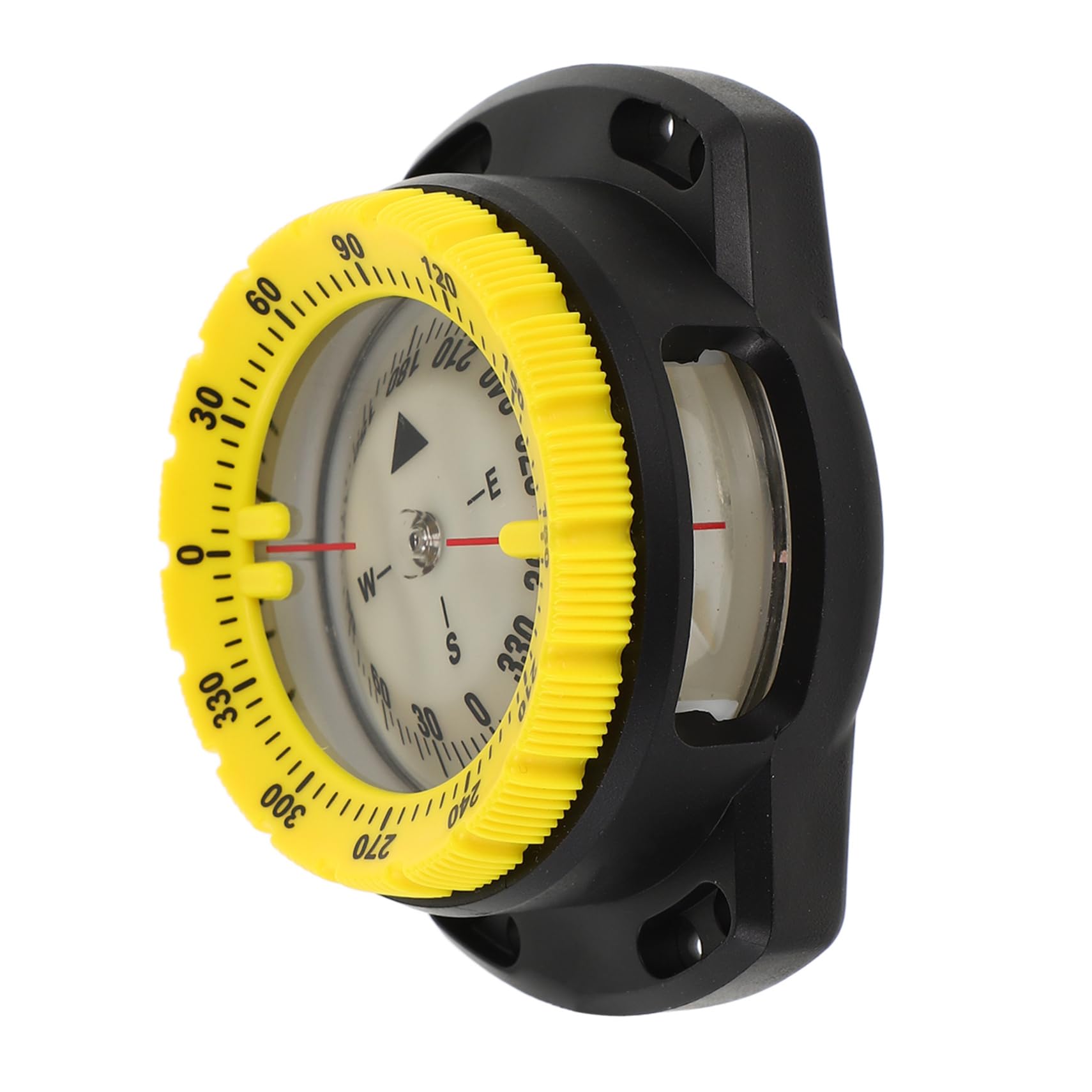 Happyyami Reloj con Brújula de Buceo Brillante la Oscuridad Correa de TPU Amarilla para Deportes Acuáticos Senderismo Supervivencia