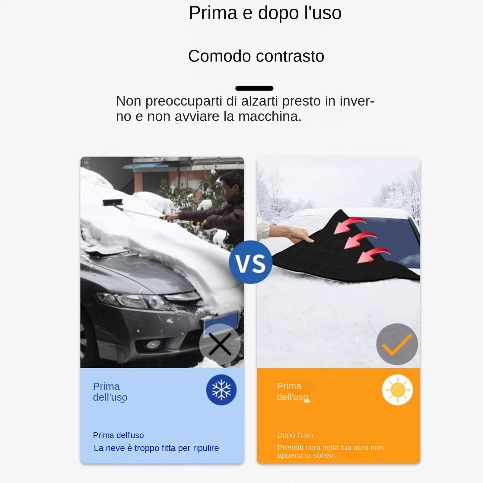 Protezione per finestrino auto - Copertura per auto antigelo estesa per neve, parasole per cofano per tutte le stagioni | portatile per veicoli per camion per la protezione invernale dalla neve