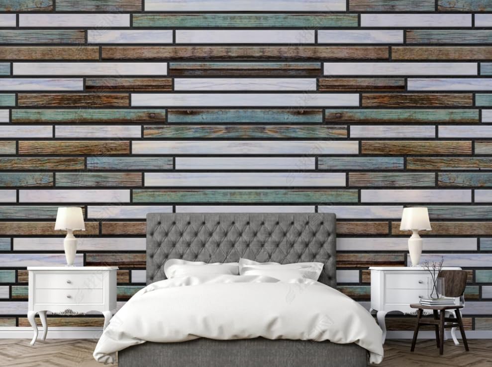 Papier peint intissé grain de bois nostalgique XXL 300x210 cm